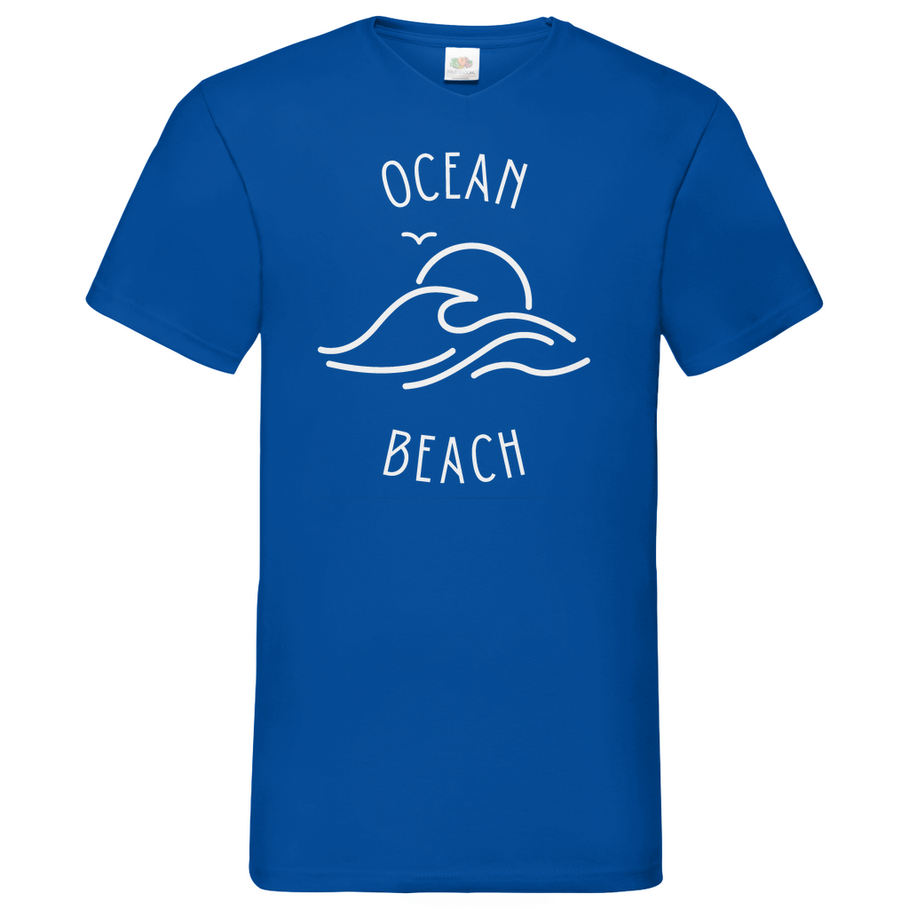 Ocean Beach - V-Neck T-Shirt - dark