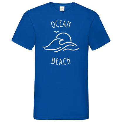 Ocean Beach - V-Neck T-Shirt - dark