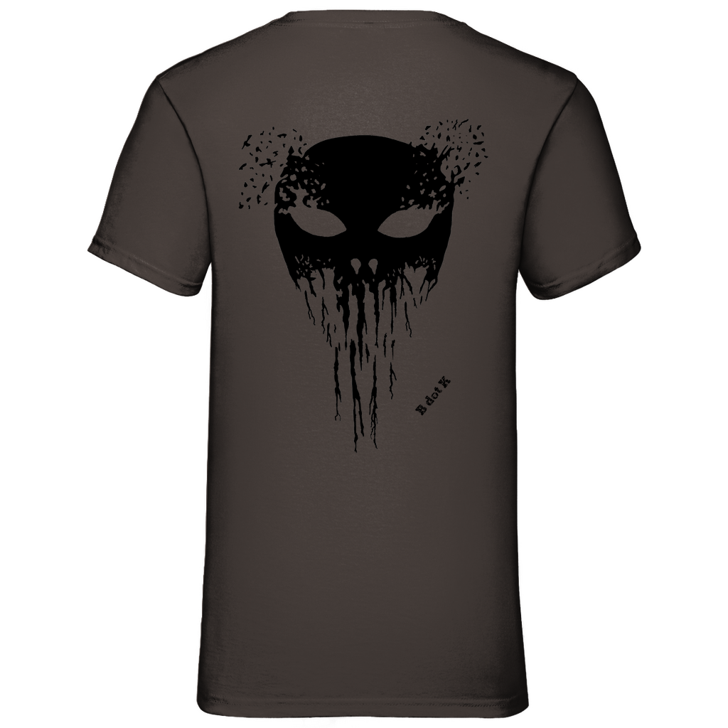 B dot K eco Mask back - V-Neck T-Shirt bright