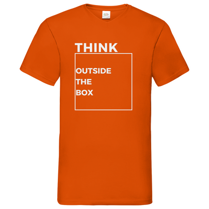 Think out of the Box- V-Neck T-Shirt dark