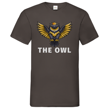 Owl - V-Neck T-Shirt - dark