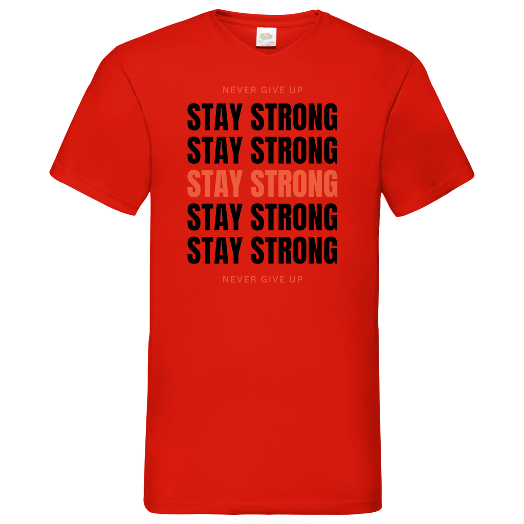 Stay strong- V-Neck T-Shirt bright