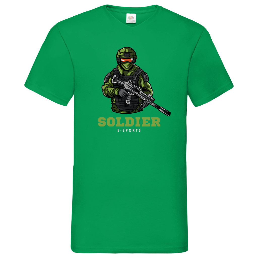 Soldier - V-Neck T-Shirt - dark