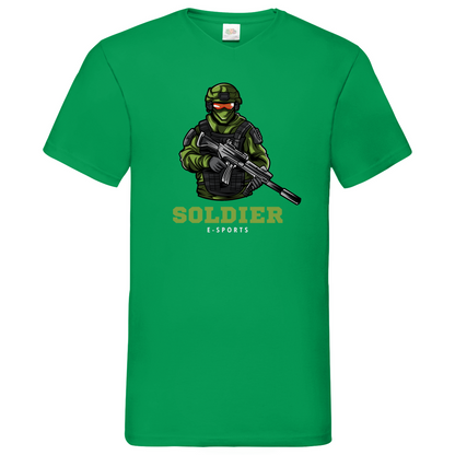 Soldier - V-Neck T-Shirt - dark
