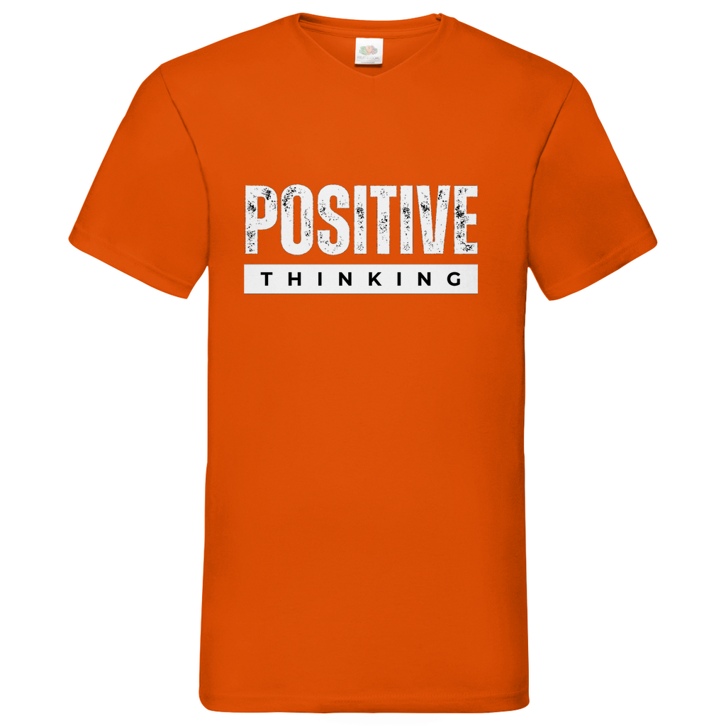Positive Thinking- V-Neck T-Shirt dark