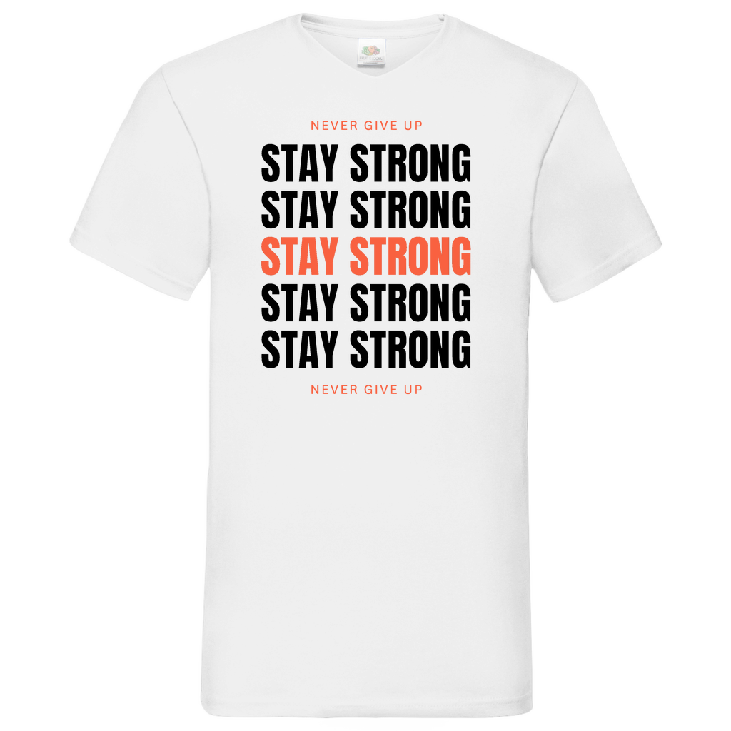 Stay strong- V-Neck T-Shirt bright