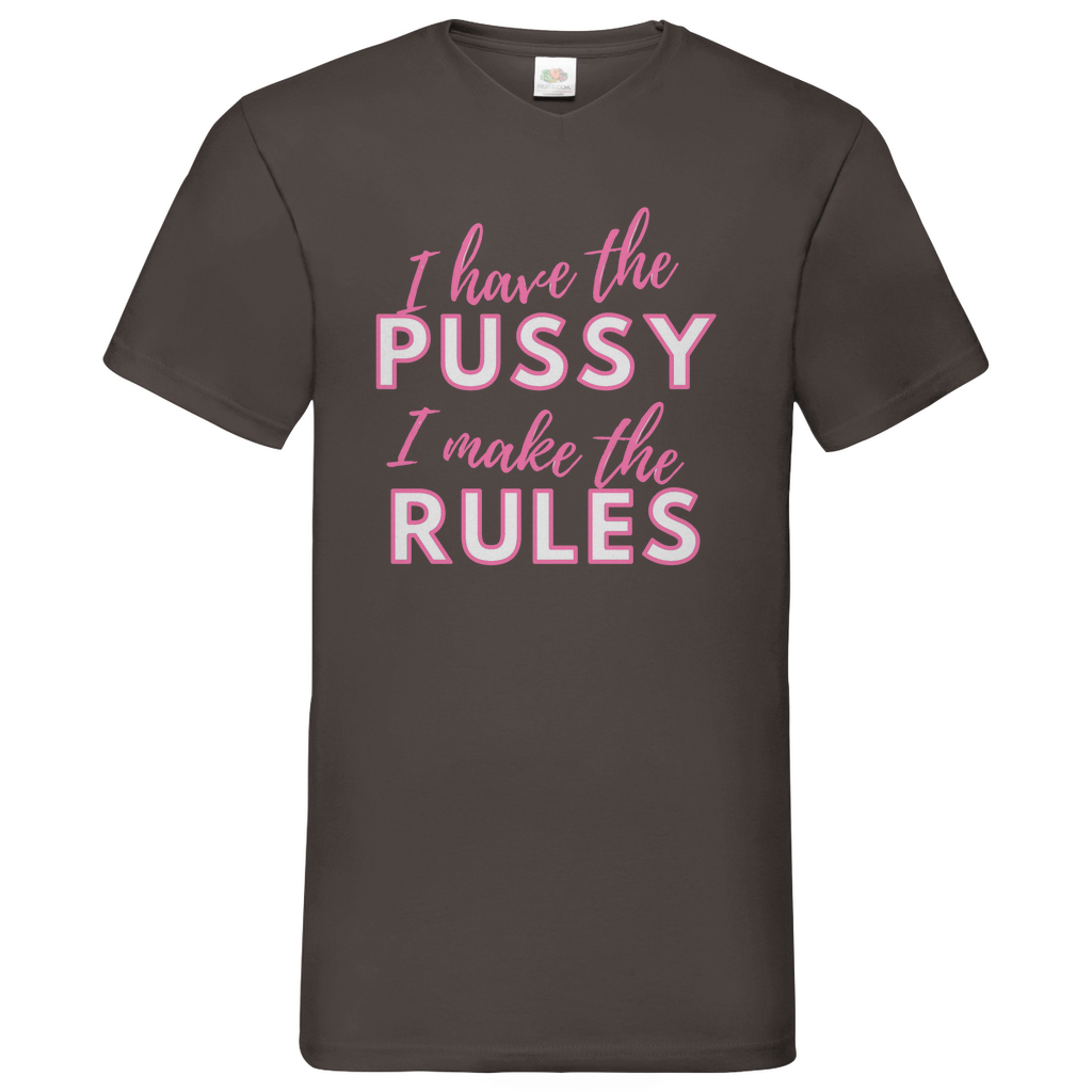 Pussy - V-Neck T-Shirt dark