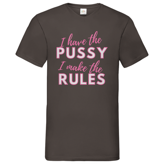 Pussy - V-Neck T-Shirt dark