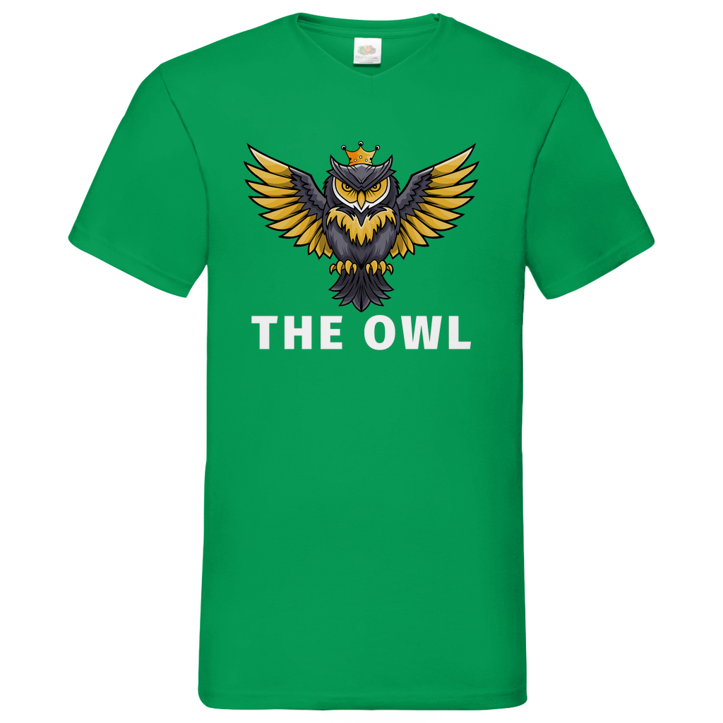 Owl - V-Neck T-Shirt - dark