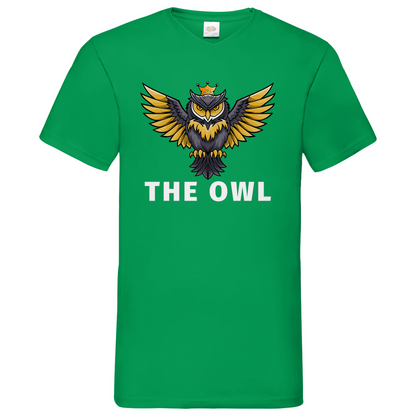 Owl - V-Neck T-Shirt - dark