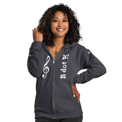 Zip Hoodie - Mask B dot K Unisex dark