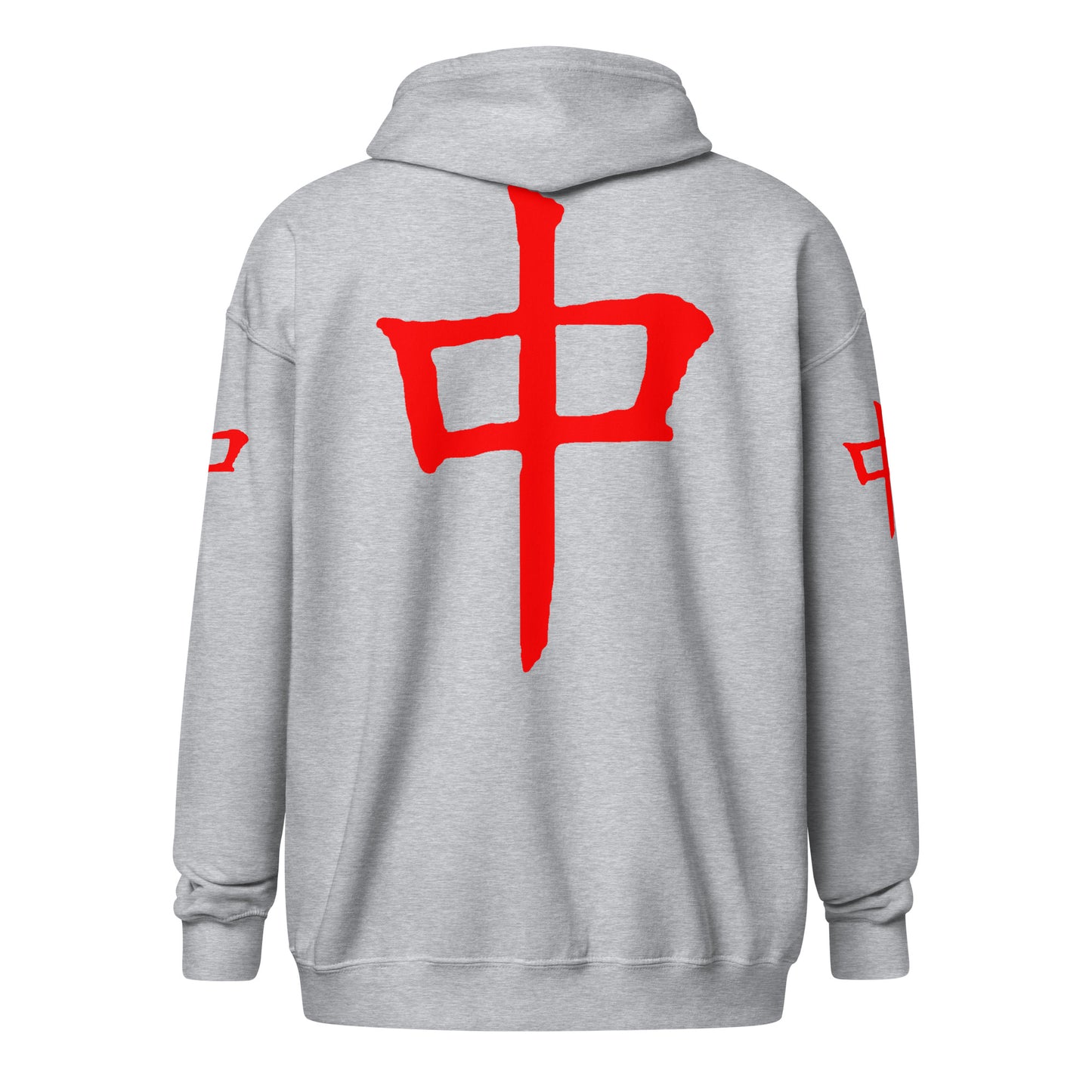 Zip Hoodie - Red Dragon B dot K Unisex bright