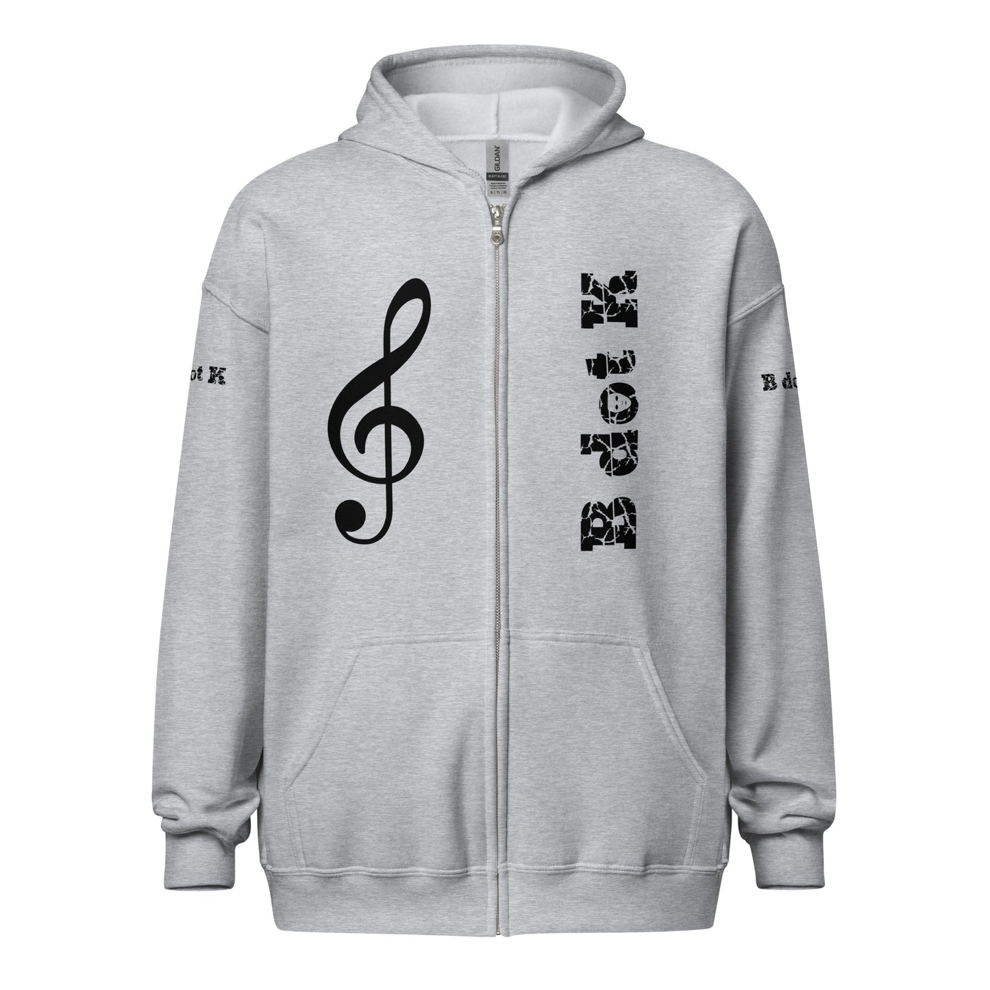 Zip Hoodie - Mask B dot K Unisex bright