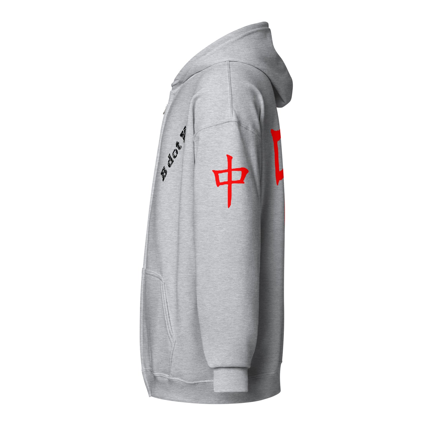 Zip Hoodie - Red Dragon B dot K Unisex bright